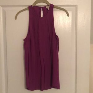 Fuchsia high neck tank.